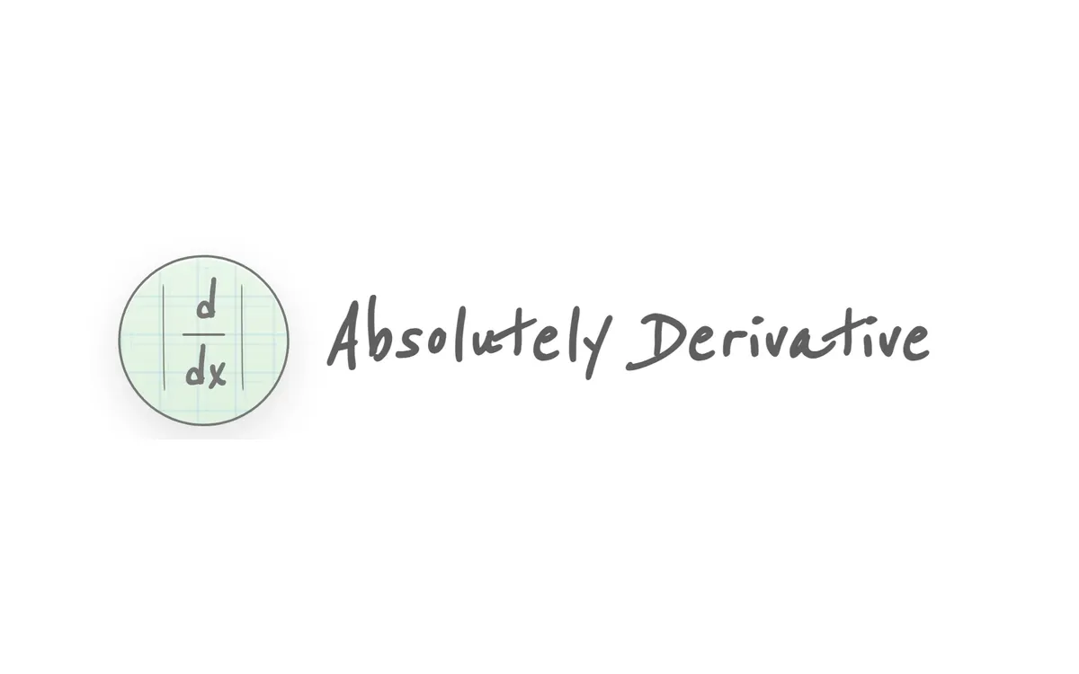 The Absolutely Derivative logo: d over dx in a circle beside the name